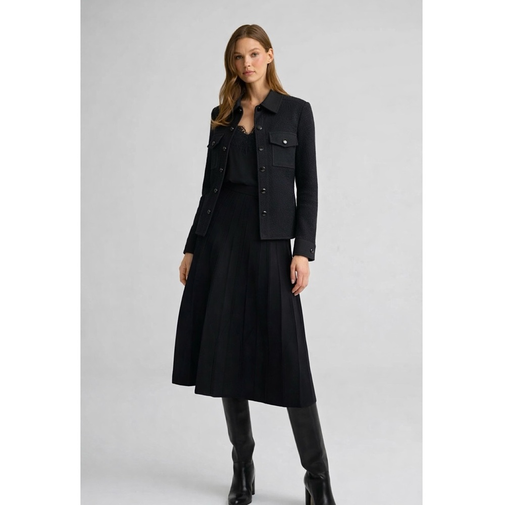 St. John Collection | Black Bouclé Knit Jacket ~ US 4 - Picture 3 of 10